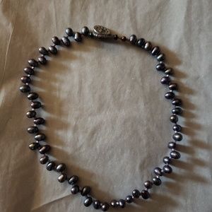 Baroque Peacock Pearl Choker